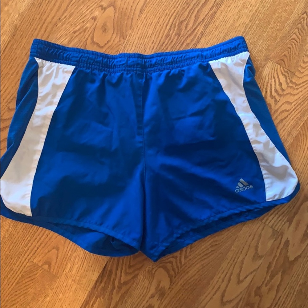 Adidas blue athletic shorts